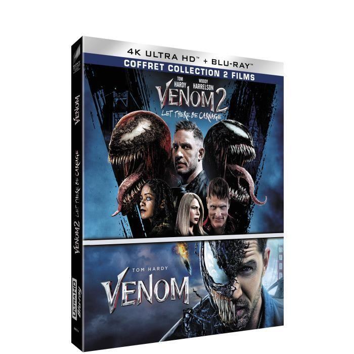 Coffret Venom + Venom 2 Bluray 4K Et Bluray Edition Française