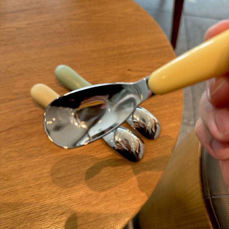 Ingot Head Soup Spoon Stainless Steel Tableware Teaspoons Home Children'S Tablespoons Ice Cream Shovel Kitchen Utensils