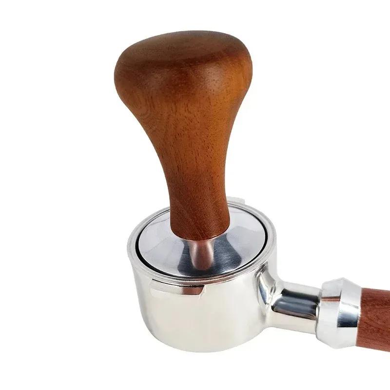 NEW Coffee Tamper 51mm/53mm/58mm Flat Tampers Base Barista Espresso Press With Silicone Mat Dosing Ring Powder Cup