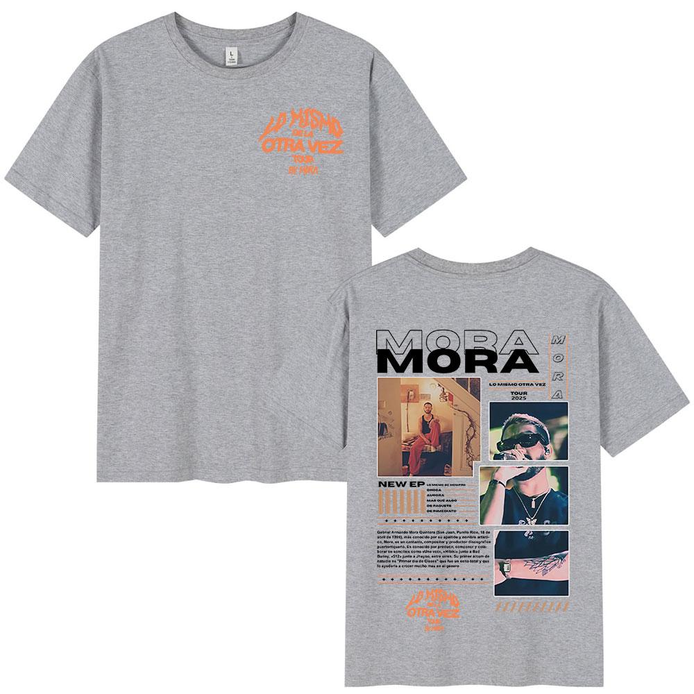 Mora Lo Mismo Dela Otra Vez Tour 2025 Album T Shirt Unisex Women Clothing Hip Hop Fashion Short Sleeve Oversized Tshirt Streetwear