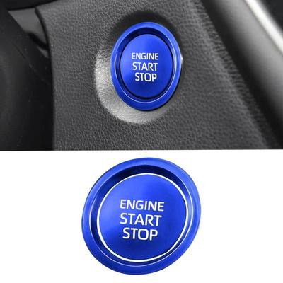 1 Set Start/Stop Engine Button Cover Sticker Fit for Toyota Corolla      Blue Aluminum Alloy