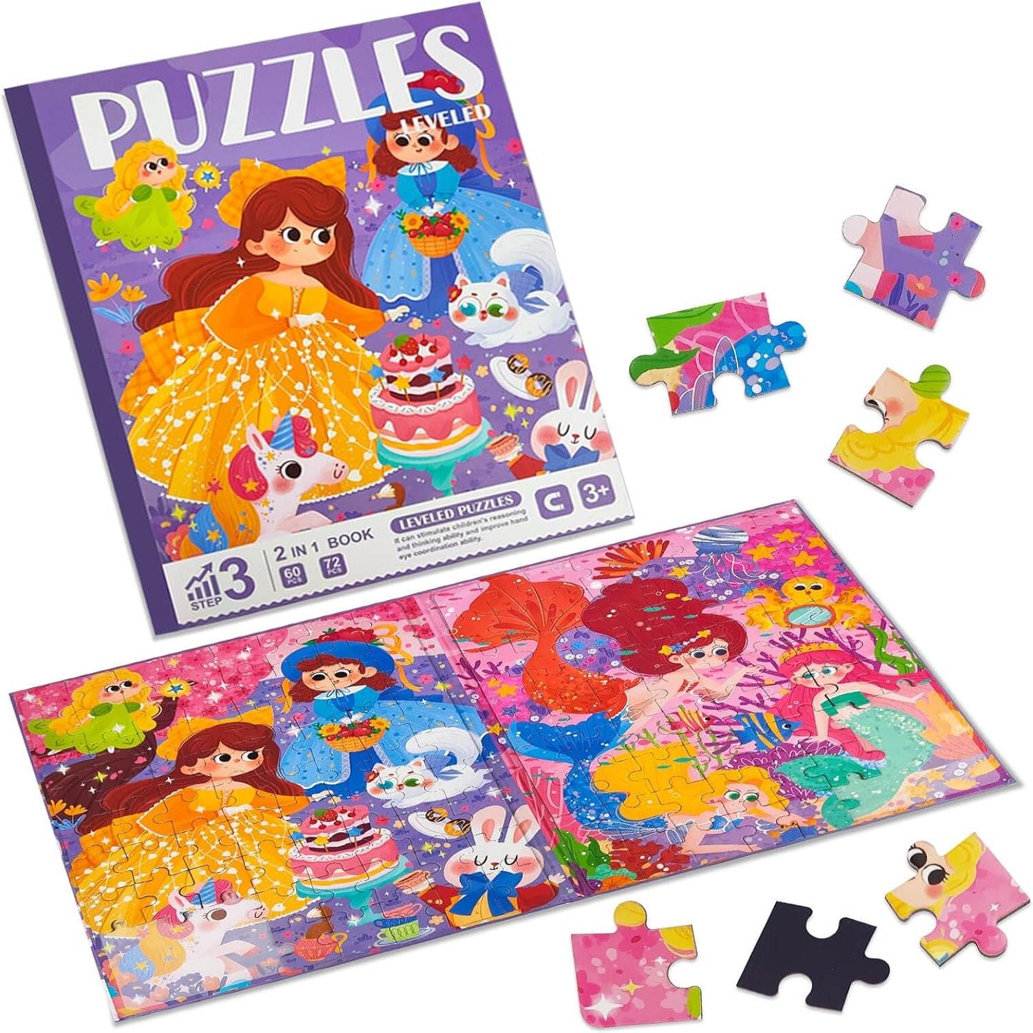 

84 Pieces 2 In 1 Cartoon Magnet Puzzle Book, Pirate And Transportation Themes, Travel Games And Activities, For Birthday Xmas