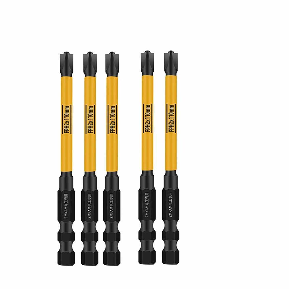 5pcs Non-slip Slotted Cross Screwdriver Bit Impact PH2 Screwdriver Bits  Disassembly Tool