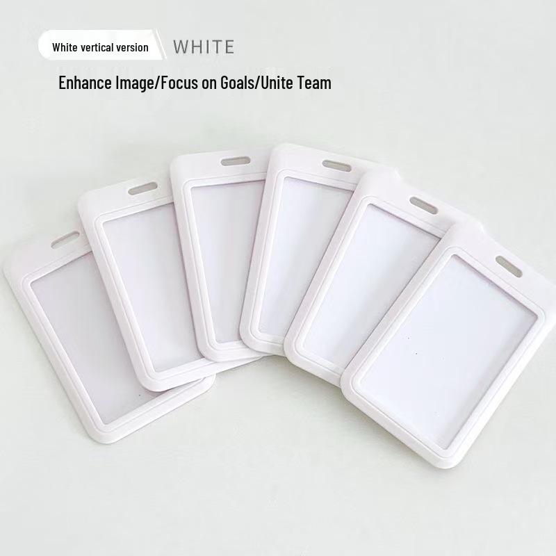 Sliding ABS Plastic ID Badge Holder - Customizable Push-Fit Design for Cards