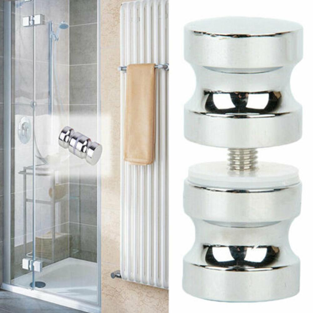 Aluminum Metal Single Groove Glass Door Knob Shower Room Cabinet Handle For Home Door Accessories 29x58mm Hardware