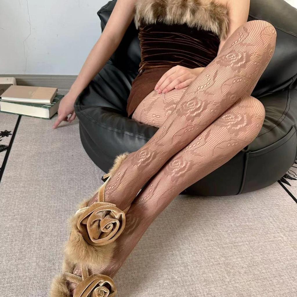 Spicy Y2K Cutout Lace Fishnet Stockings - Spring/Summer