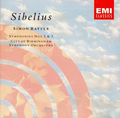 CD SIBELIUS, RATTLE; BIRMINGHAM SYMPHO - Sibelius;Symphonies 2 & 3 CDM7641202 EMI Classics 1991 Europe Classical Used