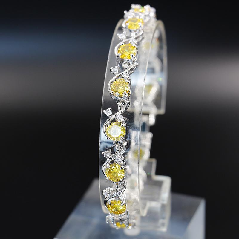 Šviežių slyvų žiedų cirkonio apyrankė moterims Kūrybinga cirkonio universali apyrankė Daugiaspalvė