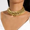 Letter Splicing Collarbone Chain European and American Style Geometric Rectangular Necklace Necklace Necklace Jewelry Women