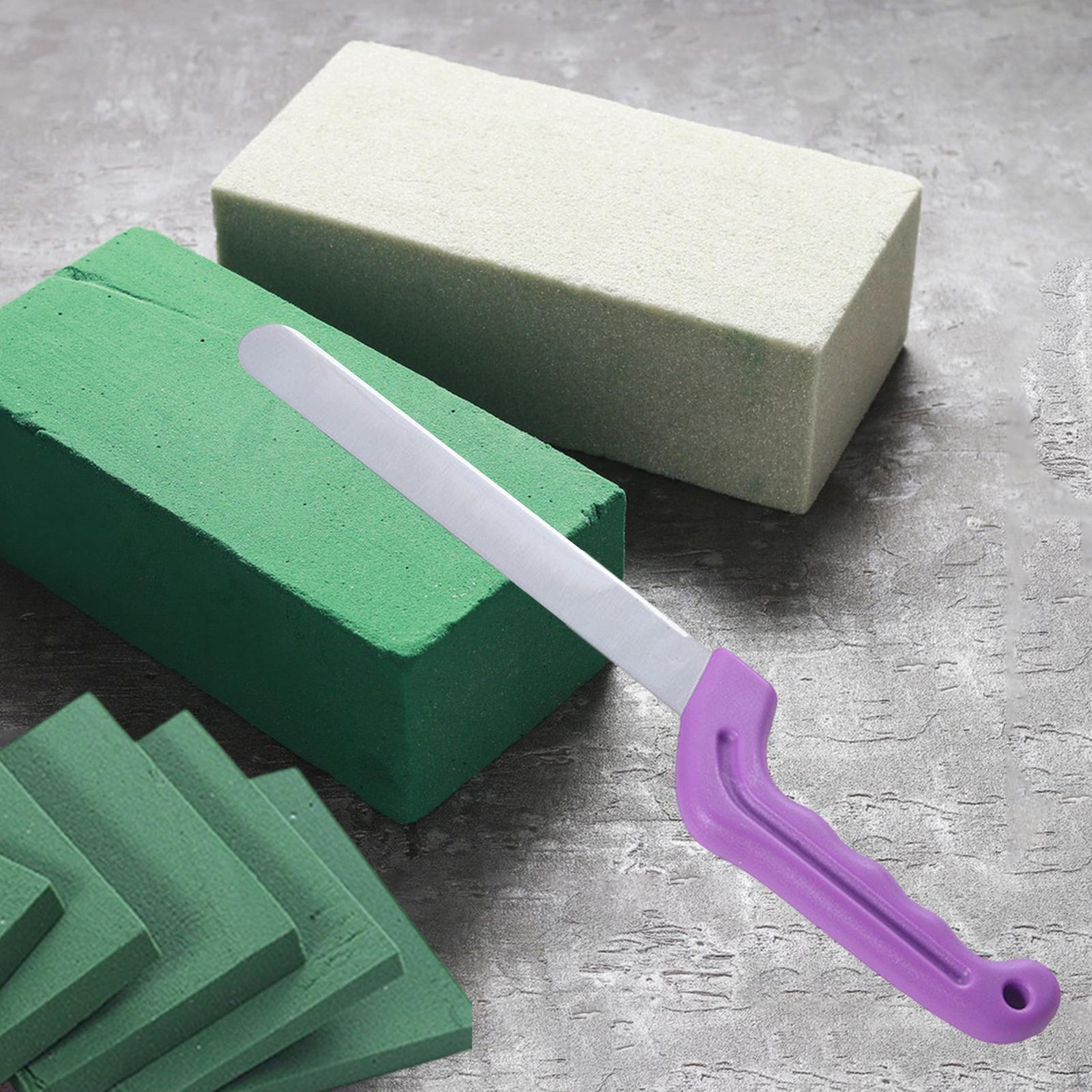 

Нож для резки пенопластового блока для цветов DIY Инструмент для флористики для праздничного свадебного торта Фиолетовый фиолетовый