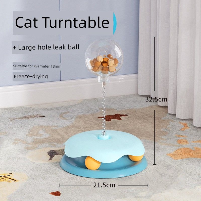 

Dog Food Leakage Toy Ball Self-Hi Relieving Boredom Handy Gadget Cat Toy Physical Consumption Cat Teaser Cat Pet Supplies Rocking [Maca Blue]]