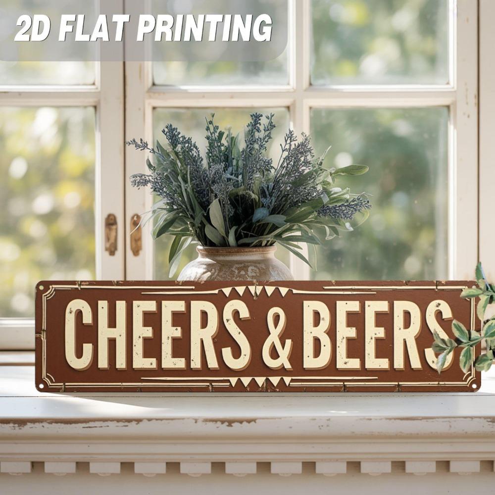 Retro Metal Wall Art for Home Office Beer Bar Decor