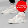 New Shoes Men Genuine Leather 4/6/8CM Increasing Shoes Sneakers Invisible Height Increasing Shoes Casual Shoes Skateboard Shoes