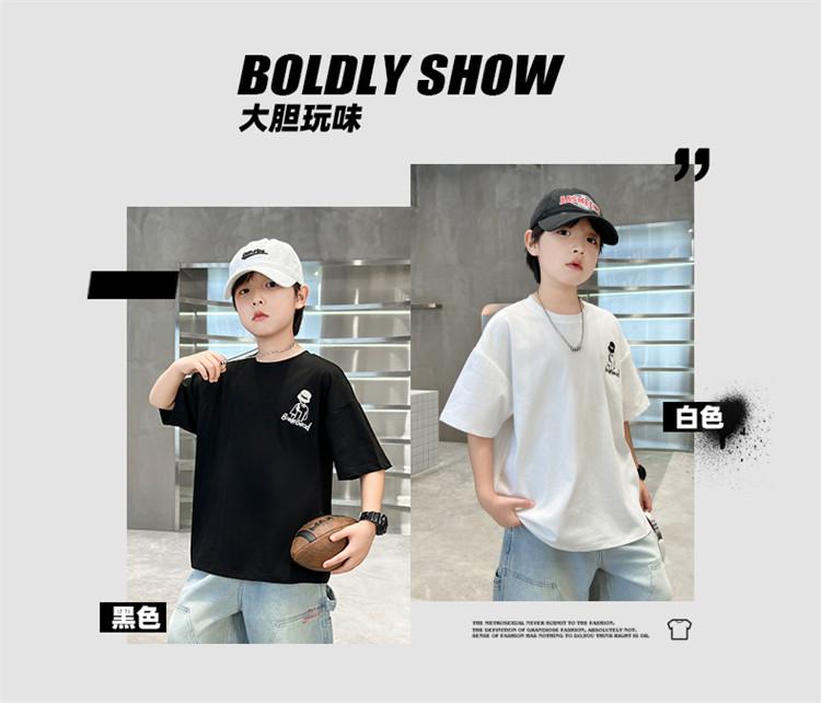 Boys' Fashion Short sleeved T-shirt Summer Thin Casual Top Trendy T Children's New Summer T-shirt