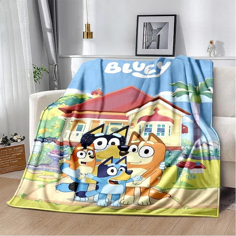 3D Print B-Blueys Family Cartoon Dog Blanket,Soft Throw Blanket for Home Bedroom Bed Sofa Travel Cover Kid Gift