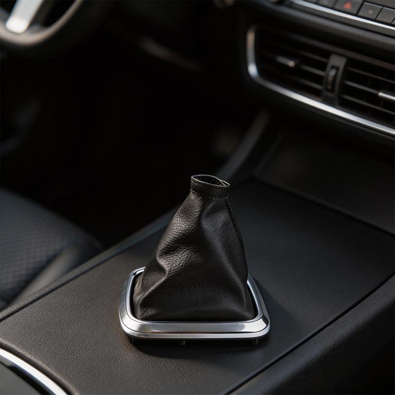 Leather Gear Shift Boot Cover For Fiat Tipo II 2015+ Black Car Interior Accessories Enhanced Grip And Style