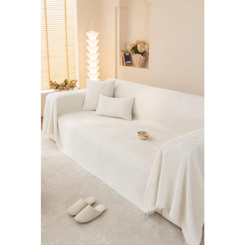 

чехлы на диван пледы гостиная поза пары современный однотонный кемпинг пикник одеяло покрывало скандинавский чехол на диван 180x130cm белый