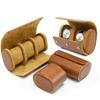 1/2/3 Slot Watch Roll Travel Case Portable Vintage Leather Watch Display Case Storage Box Watch Organizers Men Christmas Gift