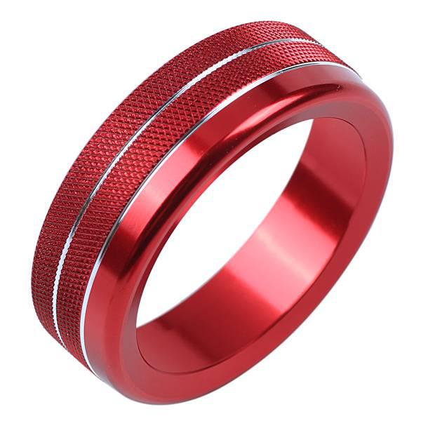 2-Piece Red Aluminum AC Control Knob Covers for Ford Ye