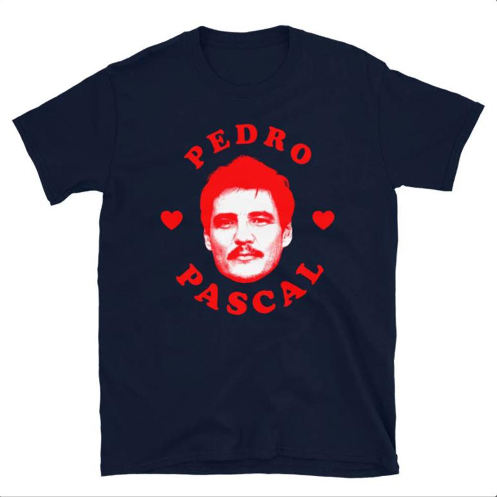 

2025 I Heart Pedro Pascal Shirt Boyfriend Shirt I Love Pedro Pascal Shirt Movie TV Acto TShirt 2 Hearts for Pedro Pascal Shirt 4XL