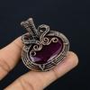 Ruby Pendant Gemstone Jewelry, 999 Copper Wire Wrapped Handmade Pendant, Latest Design Jewelry