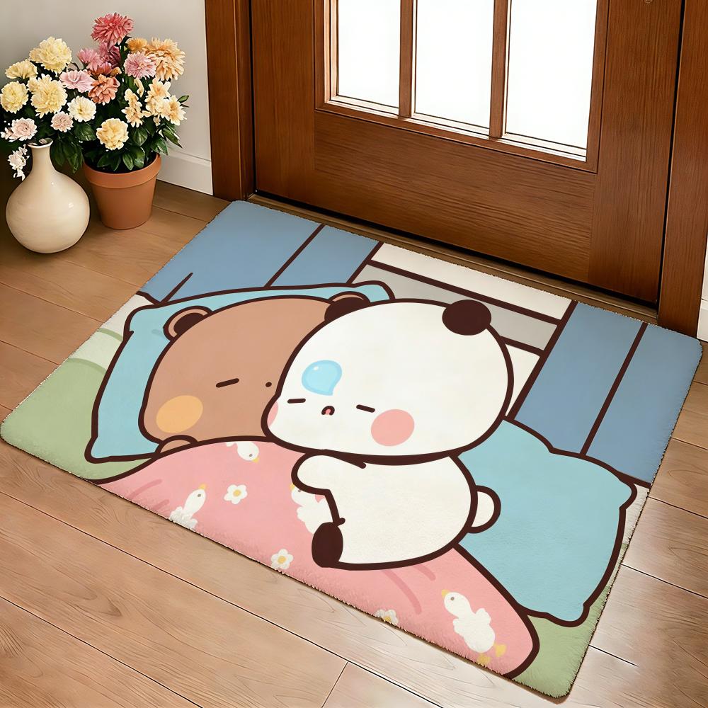 

Cartoon Cute Bubu Dudu Kawaii Floor Mat Cozy Flannel Soft Thick Non-Slip Mat For Living Room Bedroom Kitchen Decor Rugs 40x60cm