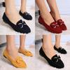 Womens Spring Casual Loafers With Bowknot And Rubber Sole For Driving And Office Use