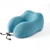 Portable Cooling Ice Silk Memory Foam U-Shaped Neck Pillow - Cervical Support for Office Nap, Flight & Summer Travel