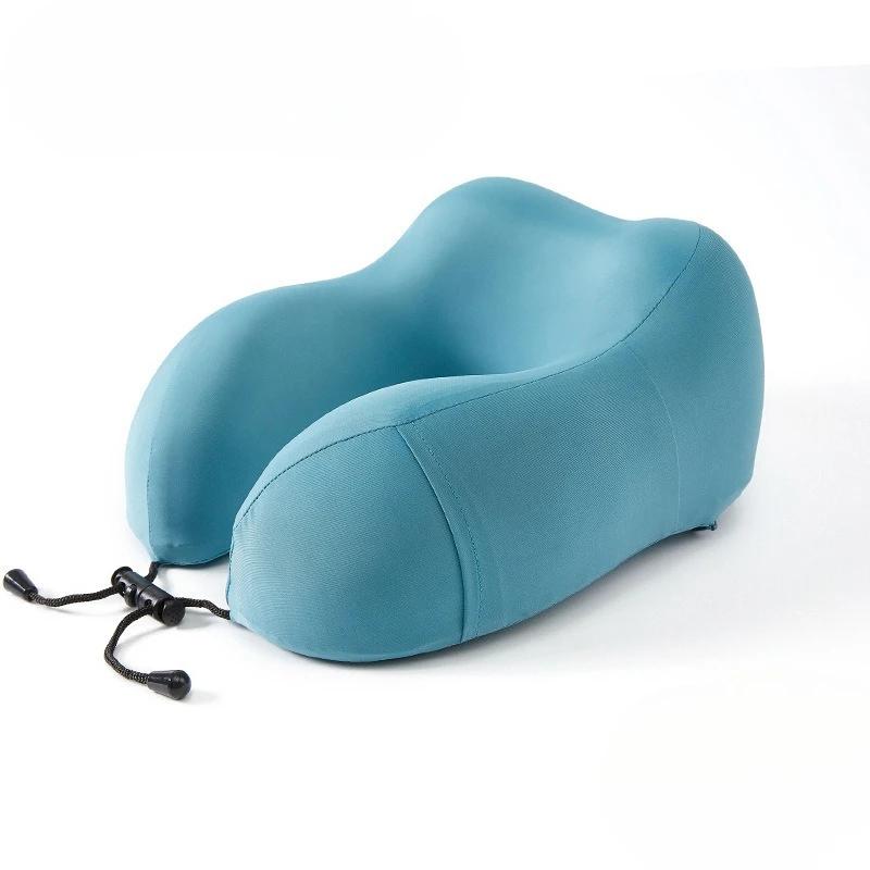 Portable Cooling Ice Silk Memory Foam U-Shaped Neck Pillow - Cervical Support for Office Nap, Flight & Summer Travel