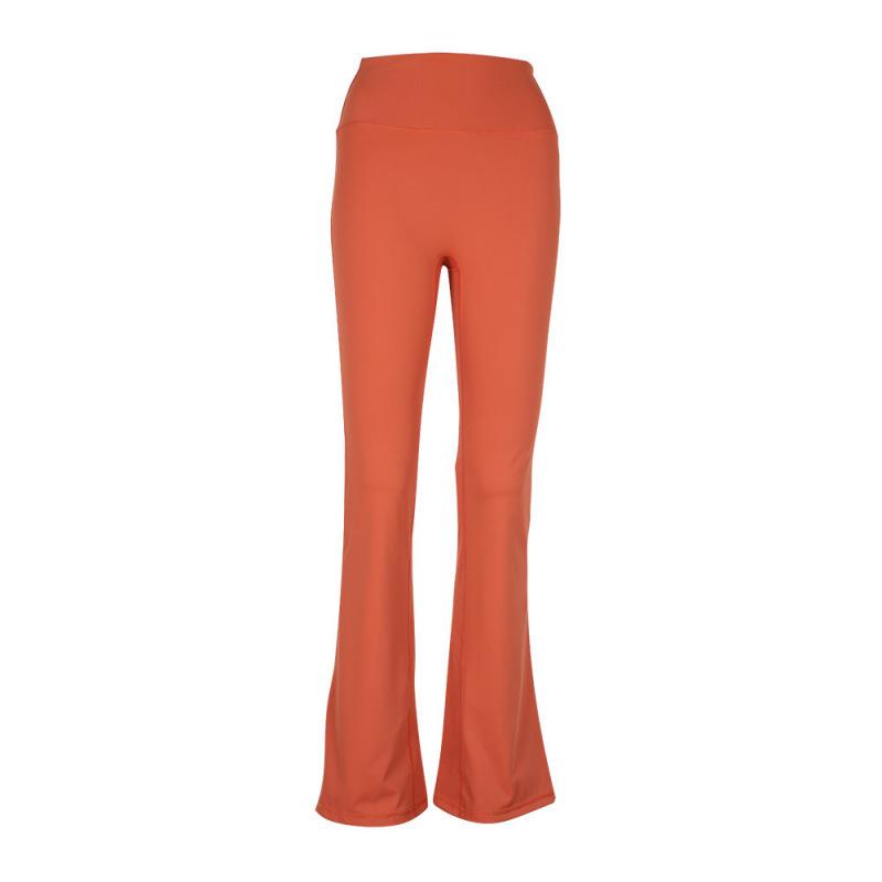 Pantaloni a zampa originali Lulu a vita alta con scanalature: Leggings a zampa d'elefante per Yoga e Pilates, effetto nudo, sollevamento glutei e snellenti.