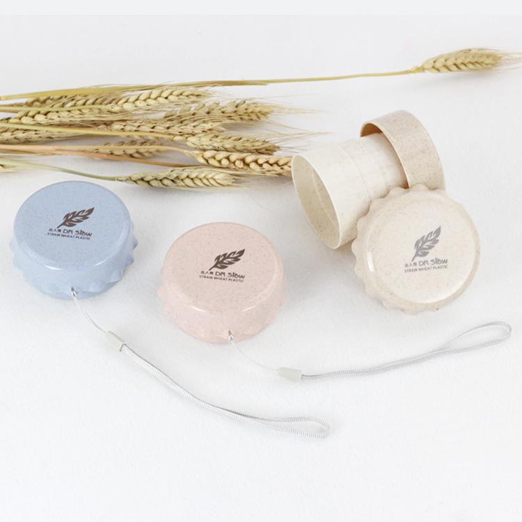 Wheat Straw Folding Sports Water Bottle and Telescopic Travel Cup