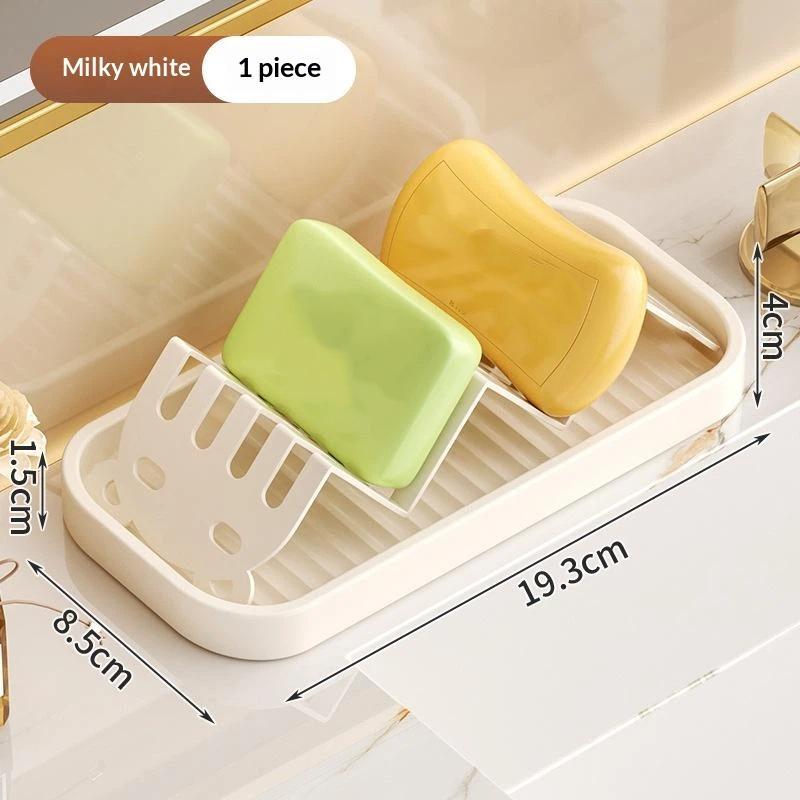 Bathroom Countertop Soap Holder Soap Storage Draining Rack & Kitchen Sponge Storage Rack Durable Easy To Clean Organizer