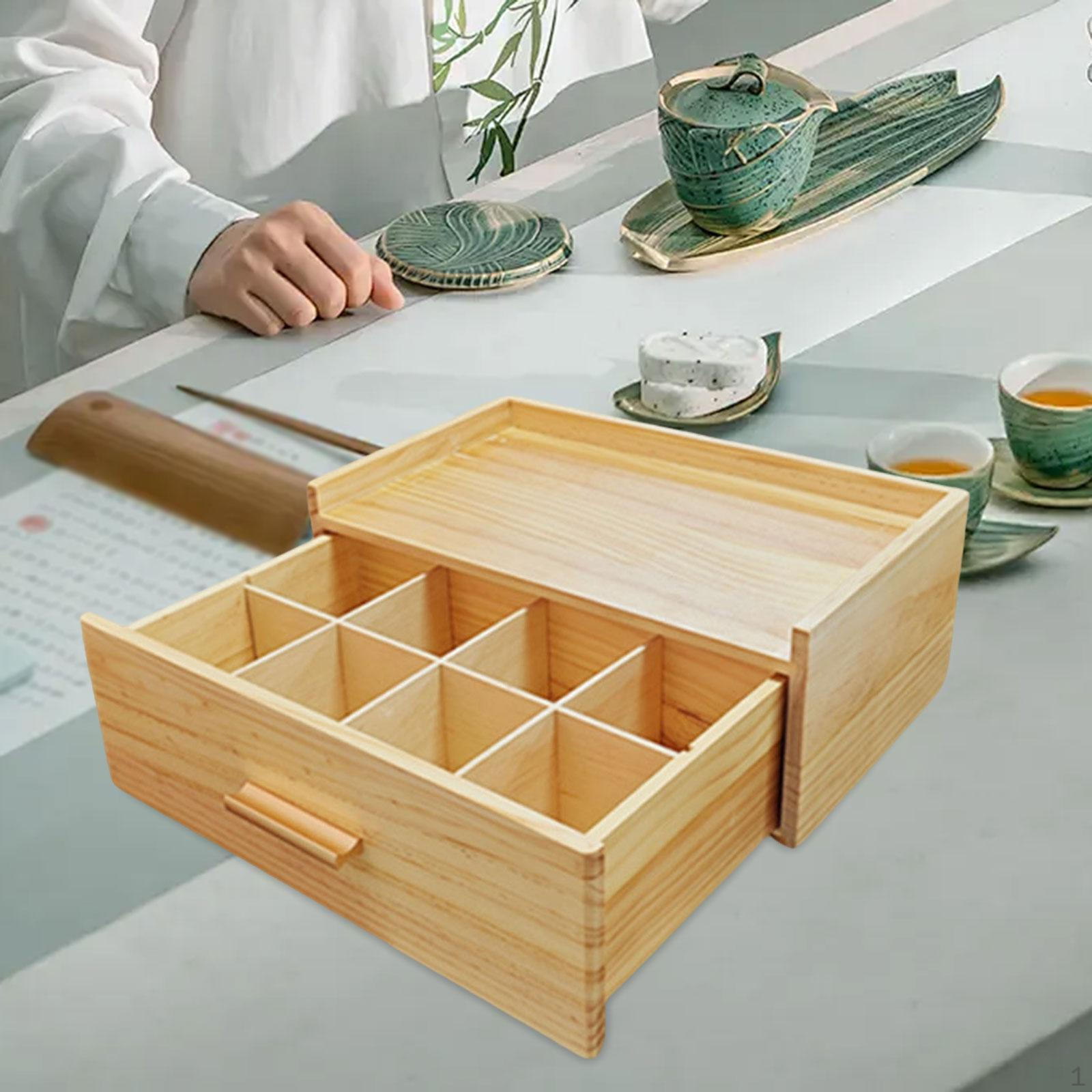 

Деревянный органайзер для чайных пакетиков, станция, комод, деревенский, компактный, держатель для чайных пакетиков, коробка для хранения с ящиком