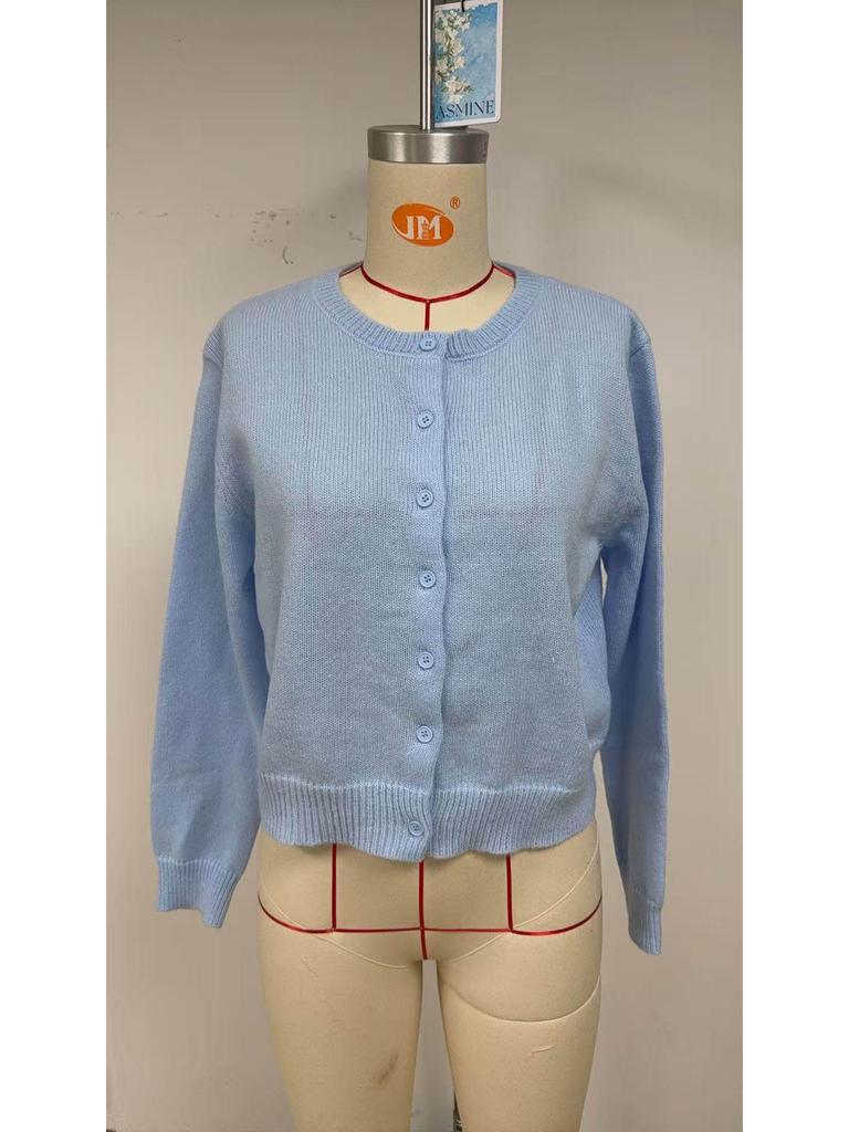Women's Long Sleeve Knit Cardigan - Soft, Short, Loose, Slimming Autumn/Winter 2025