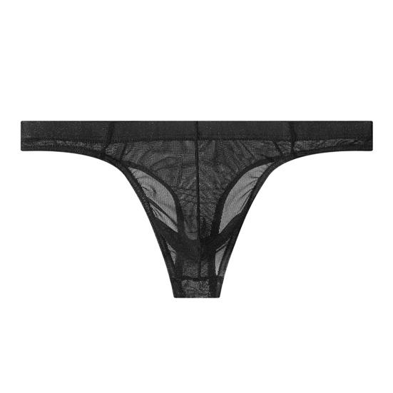 Herren String Einfarbig Hüfttief Slim Fit Sportlicher String Unterwäsche mit U-förmigem Beutel Hohe Elastizität Slips