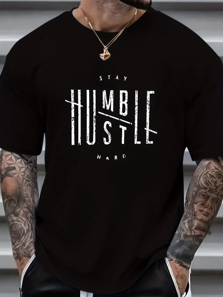 Fashionable and casual plus size slogan printed mens Tshirt  round neck Tshirt  casual street style short sleeved top ideal