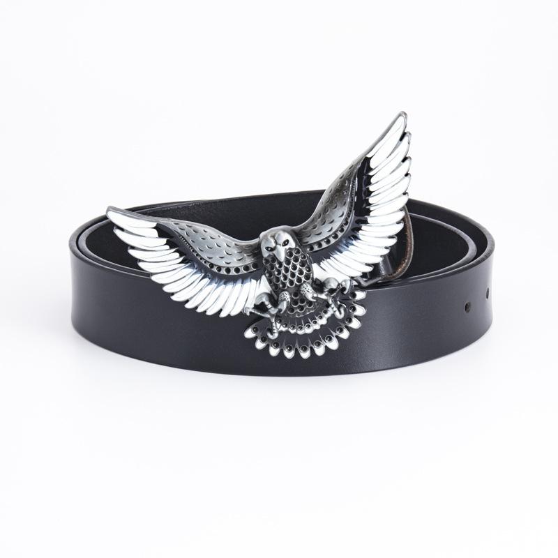 Domineering Eagle Fashion Belt Hip Hop Rock Style Men's Whole Cowhide Personalized Retro Belt Stage Decoration Belt