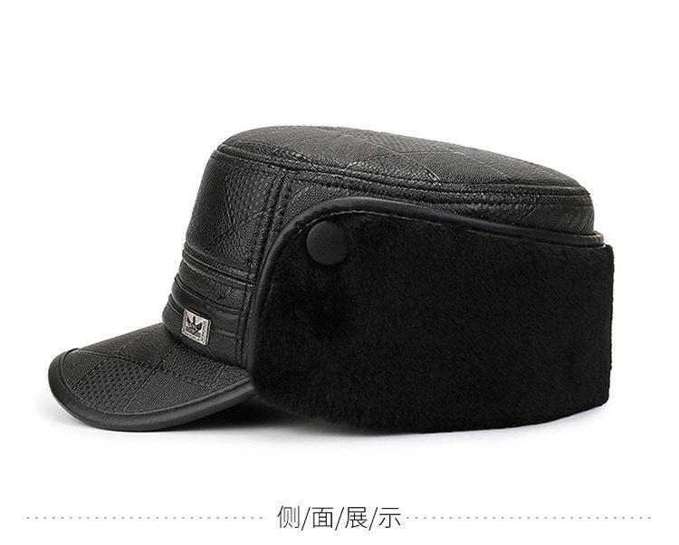 Middle Aged And Elderly Men's Winter Warm Hat Flat Top Hat