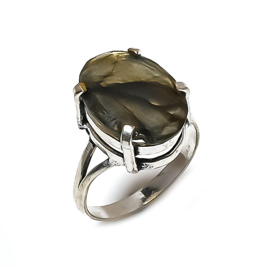

Labradorite Handmade 925 Sterling Silver Jewelry Ring Size 9.5 J3W68