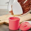 Silicone Bacon Grease Container with Heat-Resistant Silicone Filter Pig-Shaped Grease Keeper 2 Cup Capacity Safe Storage Jar for Cooking Grease And