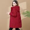 Luxury Women's Mid-Length Hooded Down Jacket - Premium White Duck Down