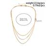 Ingemark Multilayer Twisted Flat Snake Chain Necklace for Women Goth Adjustable Smooth Tassel Link Jewelry Accessories Gift New