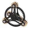 Bearing Gear Finger Toy Meditation Reduce Anxiety Break Bad Habits Bearing 3 Gear Metal Toy Black