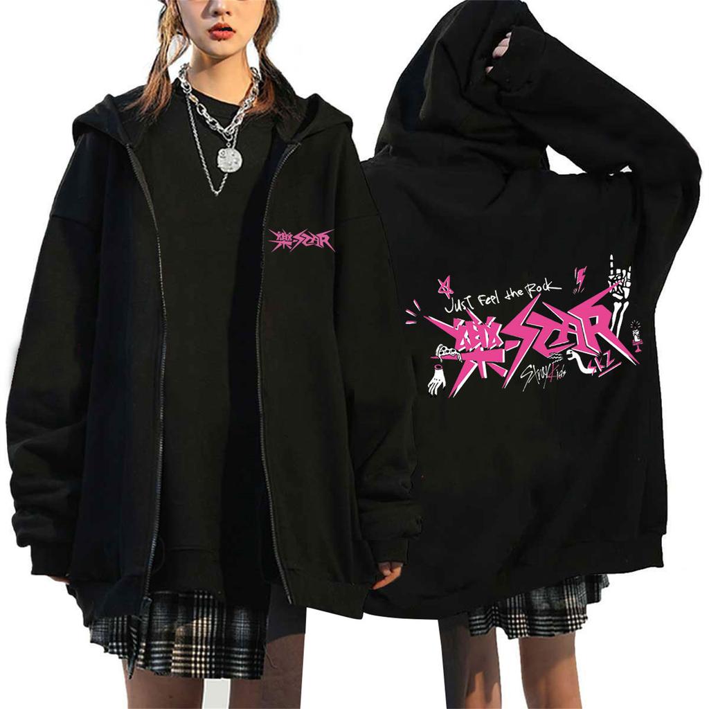 Women's Casual Fashion Printed Long Sleeve Zipper Hooded Sweatshirt