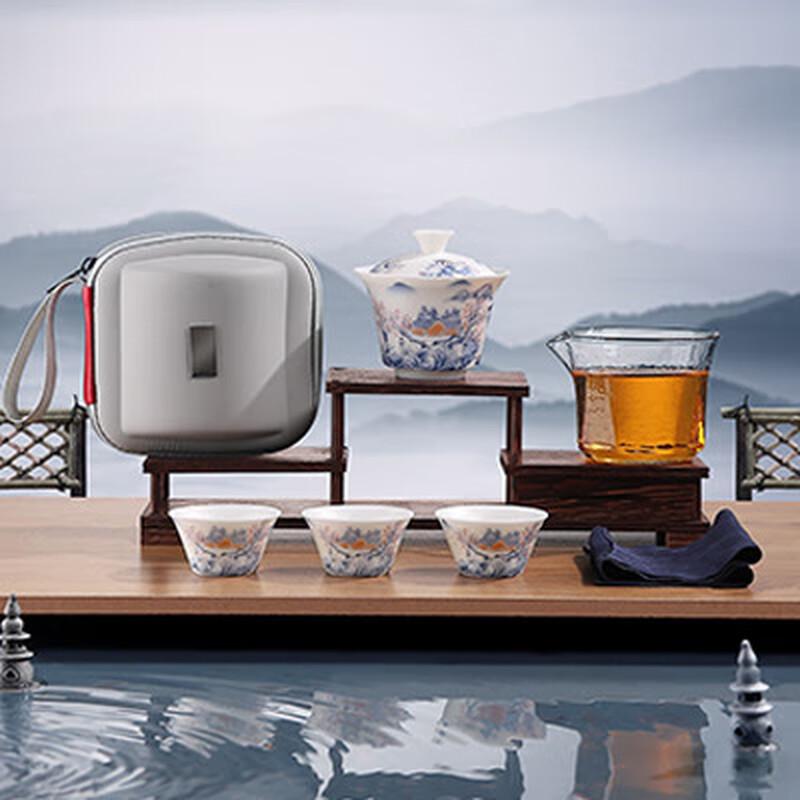 Chaxun Mutton Fat Jade Porcelain Tea Set