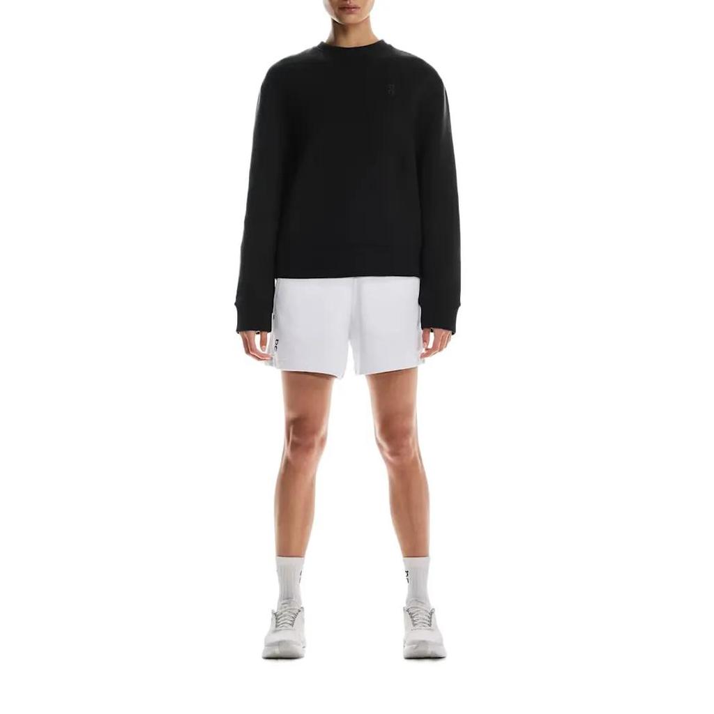 On Sweatshirts Women's Black Crew Neck Moderate Straight Fit (Unisex) Sweatshirts 1WF30380553 | Black