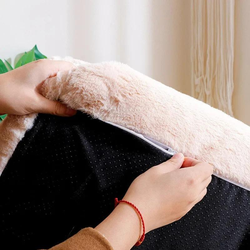 Luxury Cat Bed Sofa Winter Warm Cat Nest Pet Bed for Small Medium Dogs Cats Comfortable Plush Puppy Bed Pet Supplies 65x46x30cm