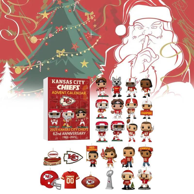 Christmas Blind Box Decor With Travis Kelce Football Theme For Holiday Gifts