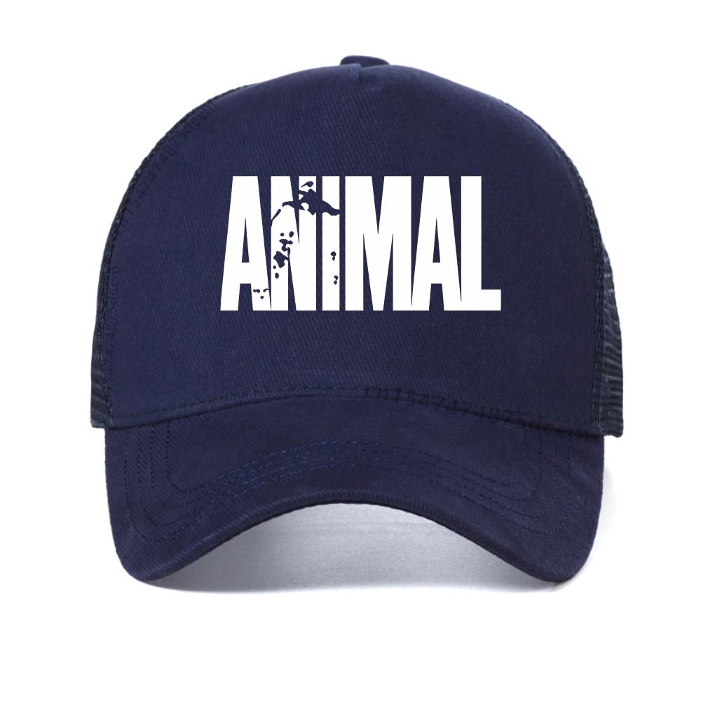 

ANIMAL letter print baseball cap men summer sport hat fashion women mesh breathable sun caps outdoor casual cool Trucker hat Adjustable темно-синього кольору