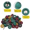 100Pcs Abrasive Buffing Wheels, 1 Inch Buffing Polishing Wheel Set with 1/8 Inch Shank, 20Pcs Each of 80 150 240 400 600 Grit Sc